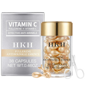 HKH Vitamin C Serum Capsules bottle front showing travel-friendly packaging