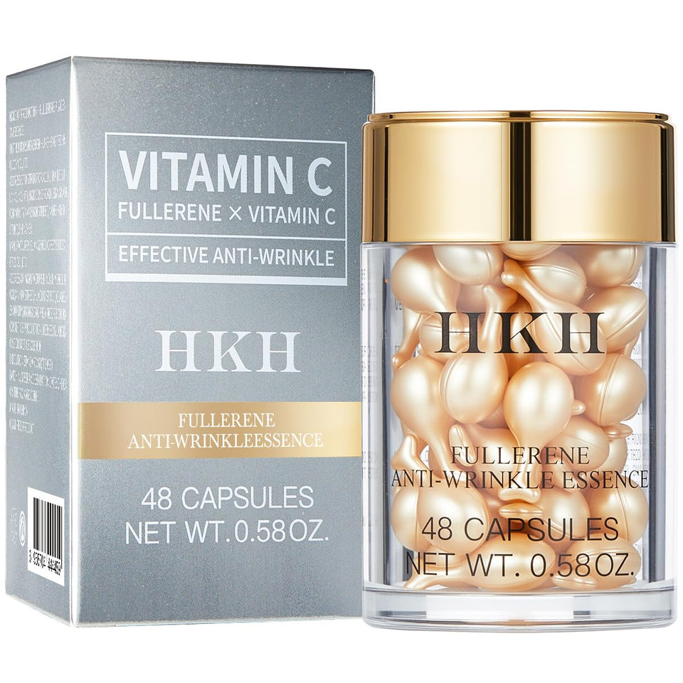 HKH Vitamin C Serum Capsules packaging emphasizes travel-ready, hygienic single-use doses