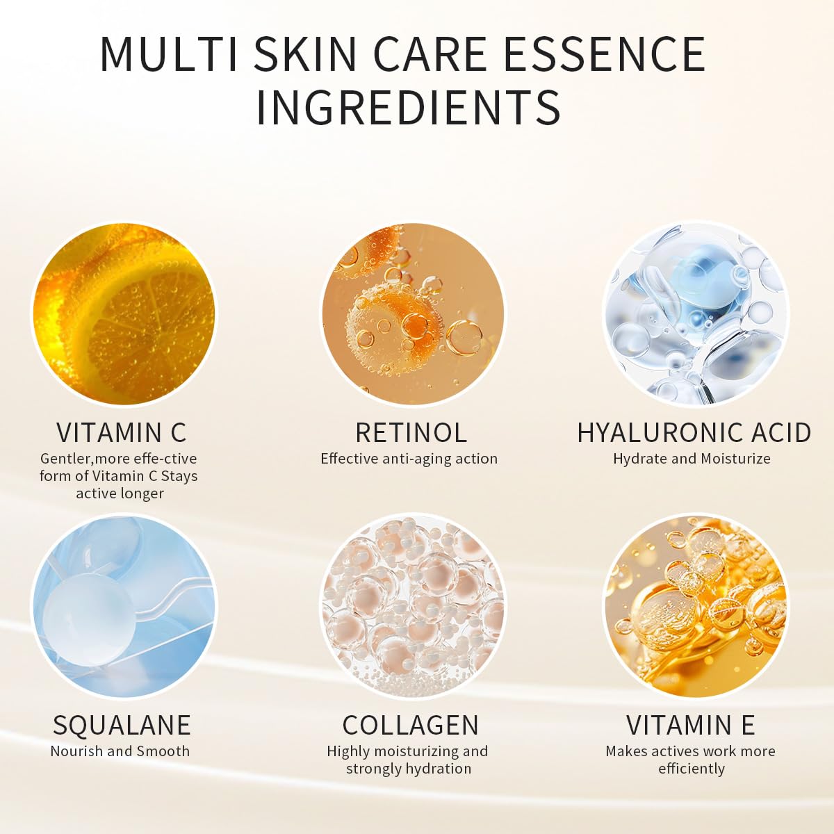 HKH Ingredients list featuring Vitamin C and Vitamin E