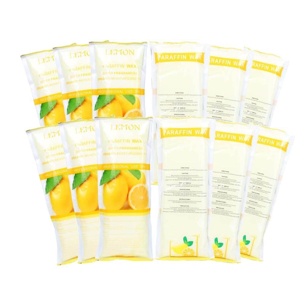 HLead lemon scented paraffin wax beads 12-pack for soothing dry hands and moisturized skin