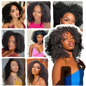HLSK DIY-friendly dyeable crochet hair model demonstrating customization