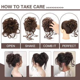 HMD Easy-wear hairpiece demonstrated for a polished look in seconds.