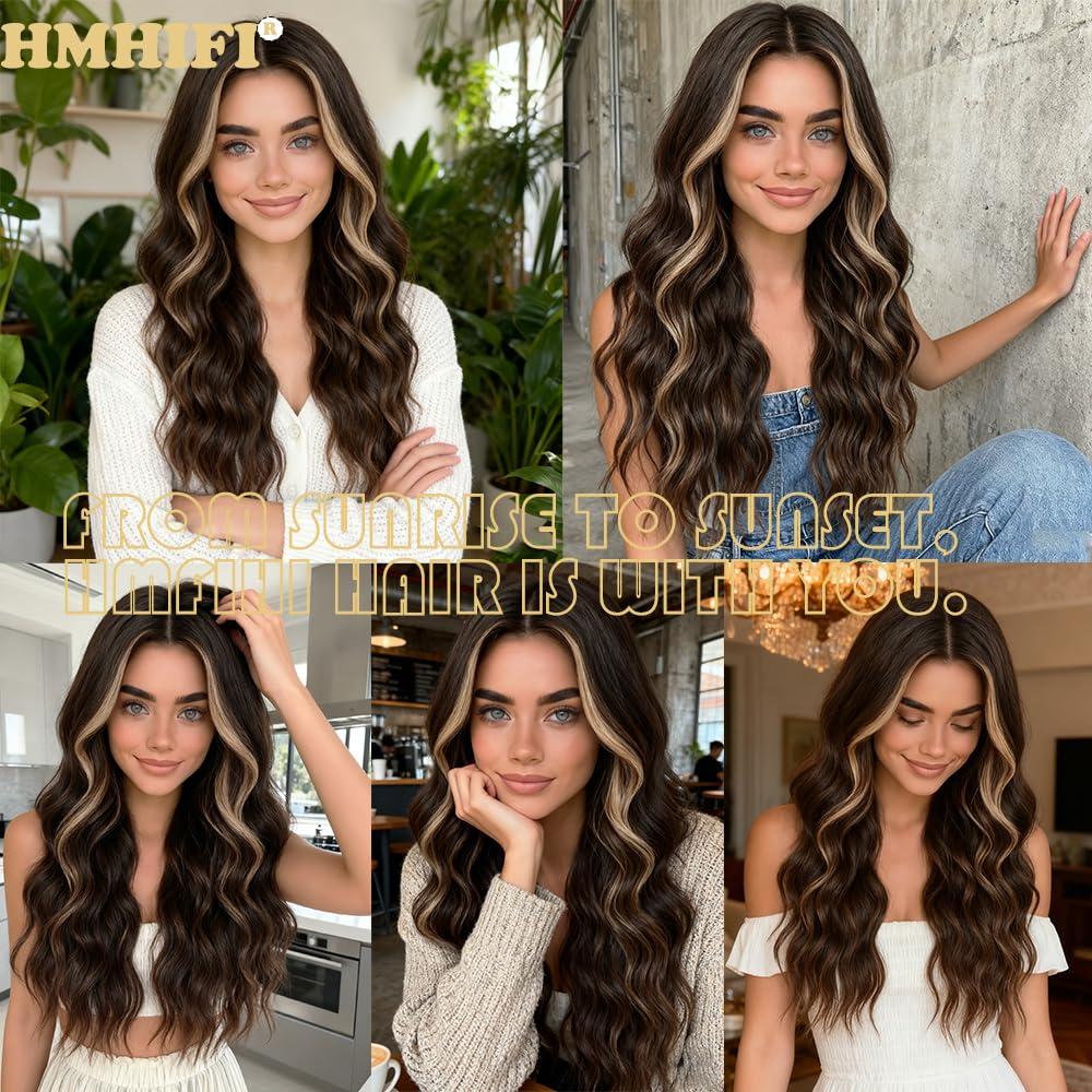 HMHIFI brown blonde wig adds dramatic style for costumes
