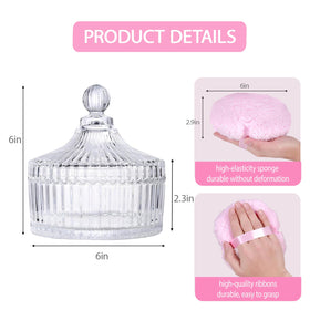 HMRCYTE powder puff extra large for smooth, even application.
