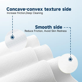 HMTM natural fiber face towel is biodegradable and fragrance-free.