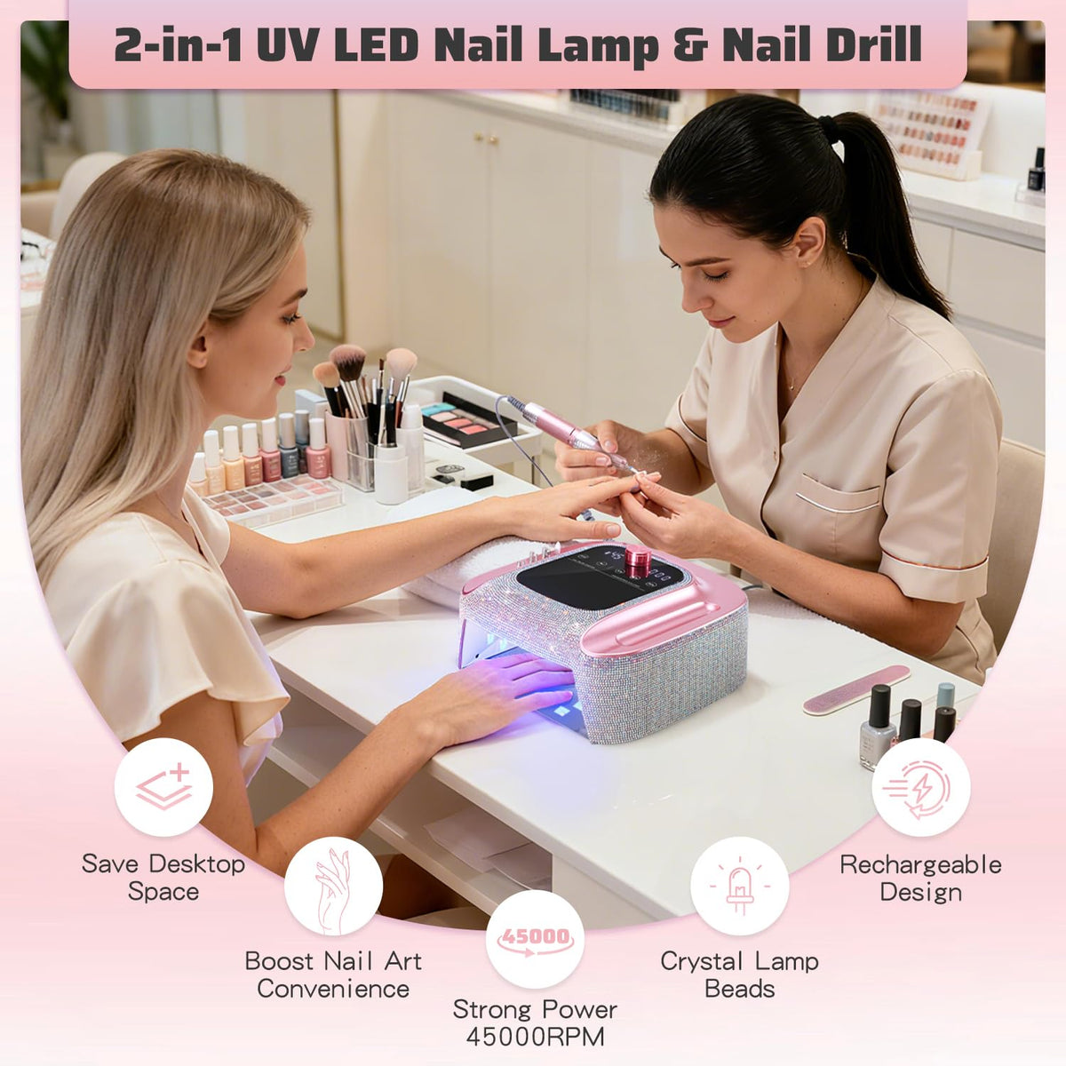 HNHFTT cordless nail dryer ready for portable gel nails anywhere