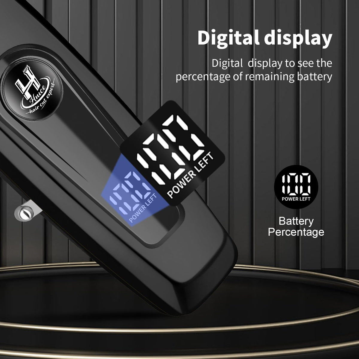 Hnice cordless haircut kit includes 8 guide combs for versatile styles.