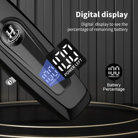 Hnice cordless haircut kit includes 8 guide combs for versatile styles.