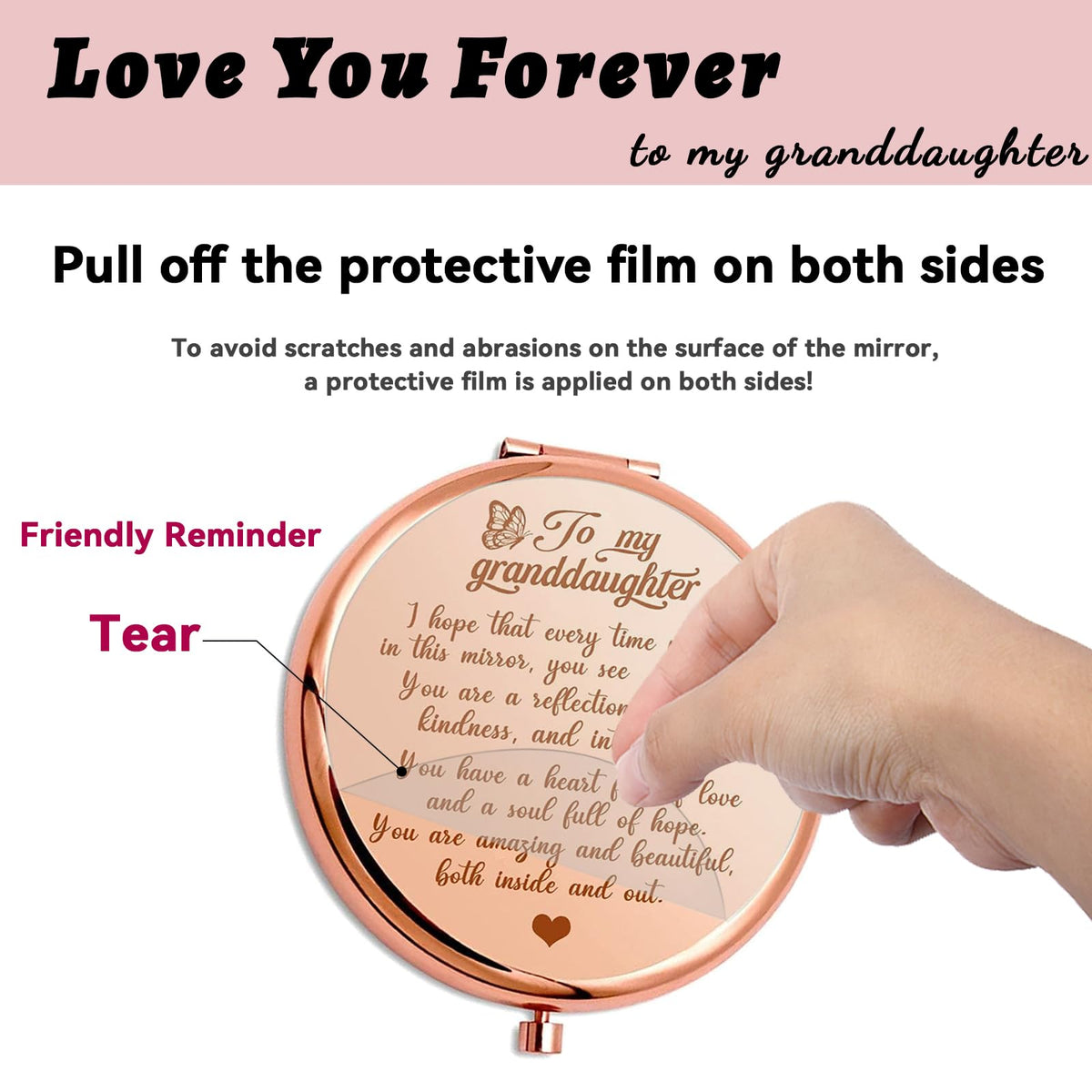 HNLUGF rose-gold finish provides elegant everyday style