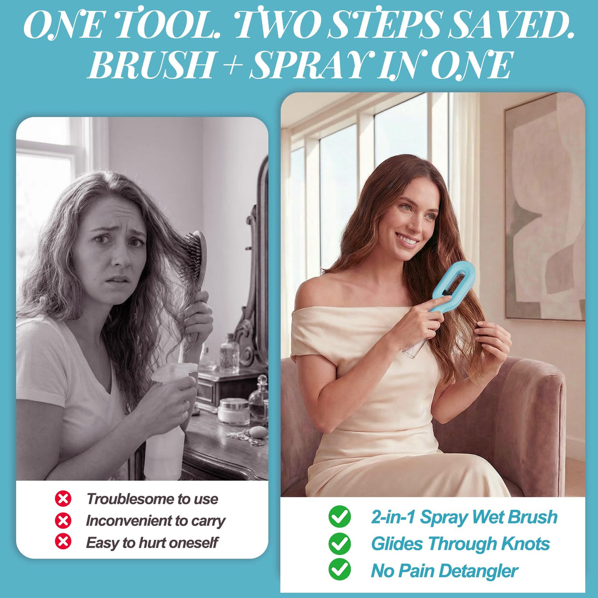 HNMTWQ Curl Refresh delivers continuous fine mist to evenly hydrate curls