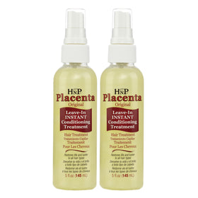 HNP Placenta Original leave-in conditioner pack shot with two 5 oz bottles for easy hydration
