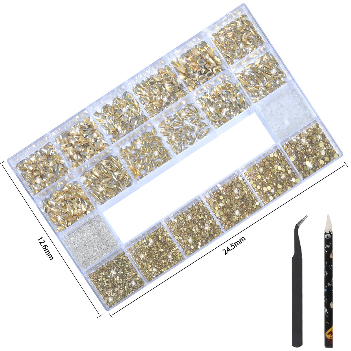 HNUIX tweezer assists easy gem placement in manicures.