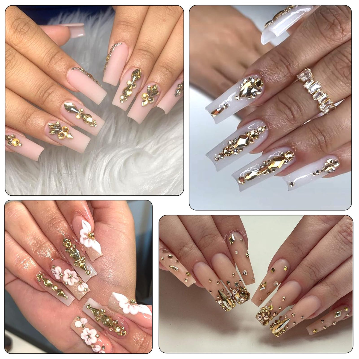 HNUIX silver beads add subtle contrast for elegant manicures.