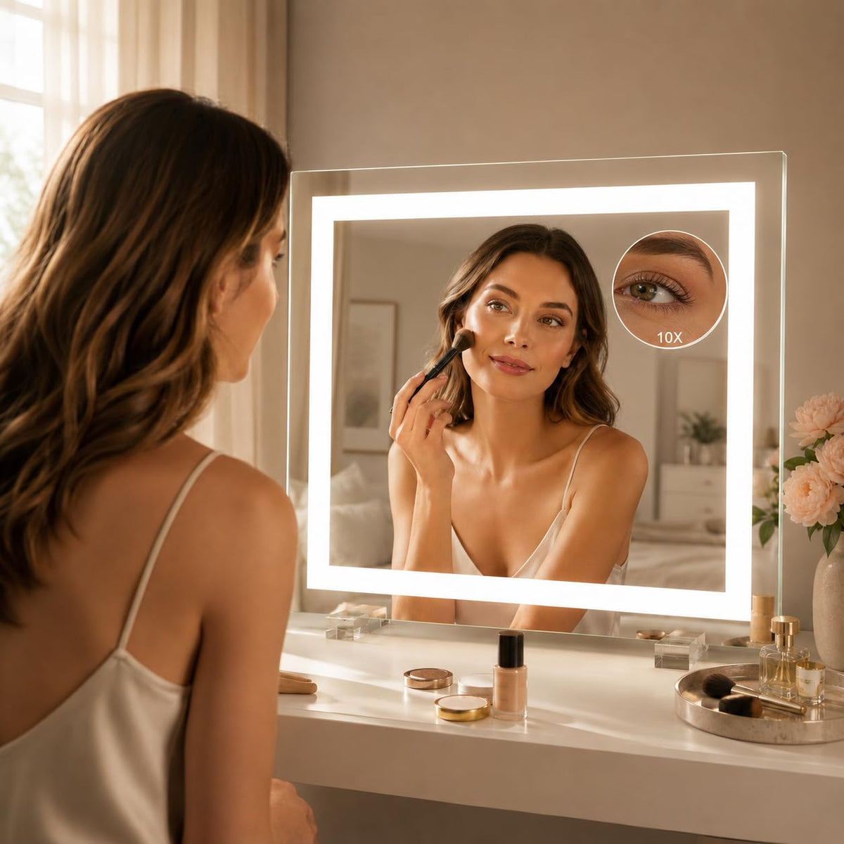 HNV 22x20 vanity mirror makes a stylish gift with thoughtful design.