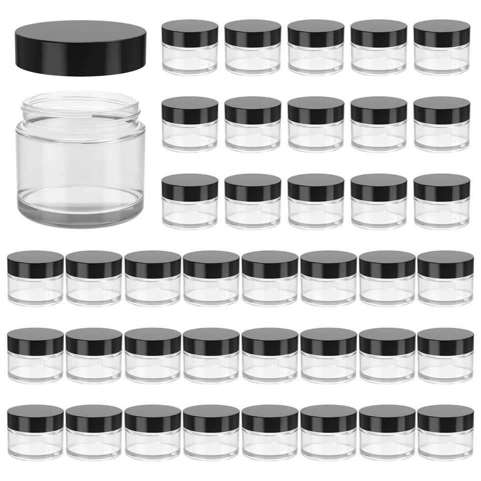 Hoa Kinh 2oz glass jar with lid, clear visibility for contents and easy storage.