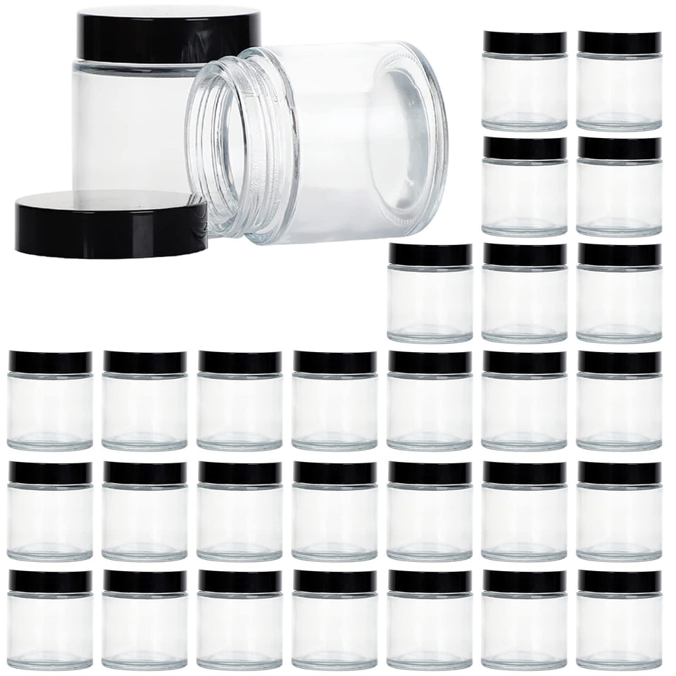 11 Hoa Kinh 4oz glass jar with clear body and lid for easy cosmetic storage