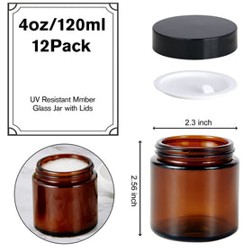 Hoa Kinh 4oz amber jar pack front illustrating convenient 12-pack storage for DIYs