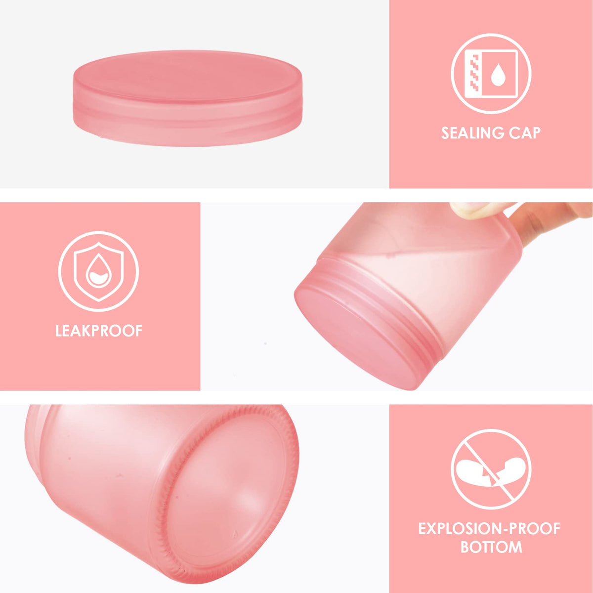 Hoa Kinh glass jars organized for DIY cosmetics storage at home.