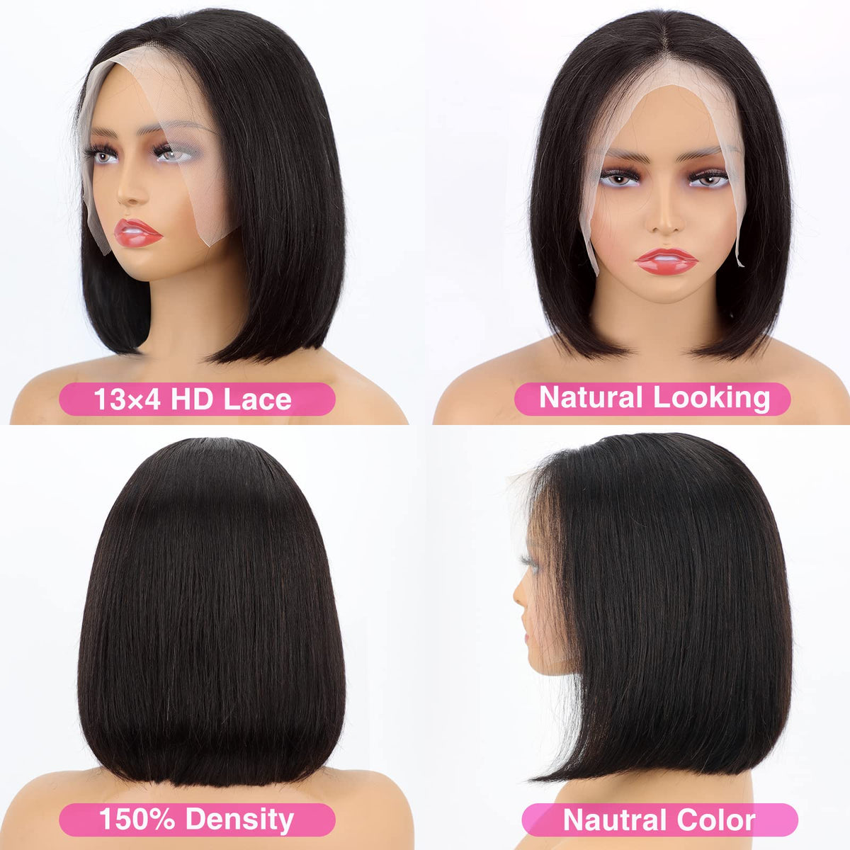 Hoacon wig features hd transparent lace that blends with skin tones.