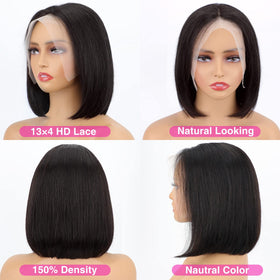 Hoacon wig features hd transparent lace that blends with skin tones.