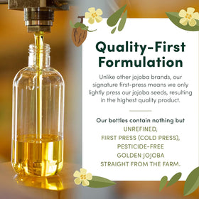 HobaCare Jojoba Oil texture closeup highlights smooth glide for massage