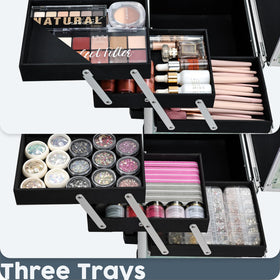 Hododou extra-large capacity trolley fits large tools, sprays, and bulky palettes.
