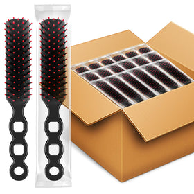 HOFASON bulk detangling hair brush close-up, lightweight and disposable for easy use.