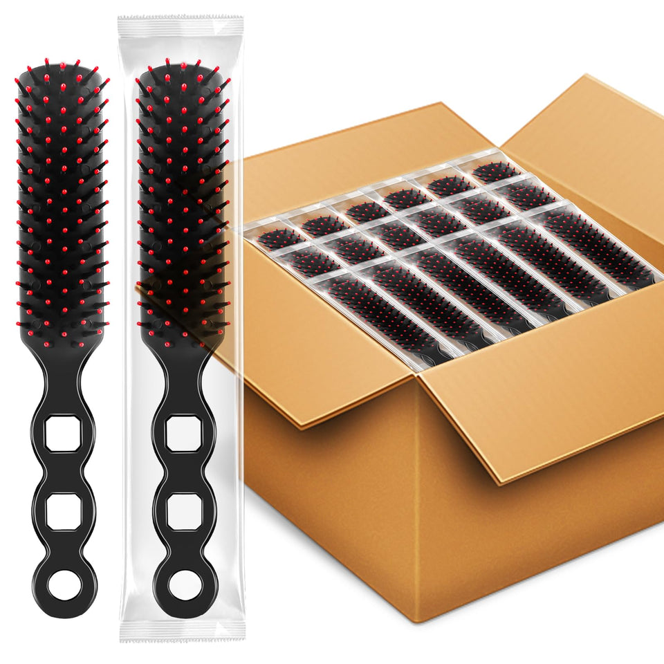 HOFASON bulk detangling hair brush close-up, lightweight and disposable for easy use.