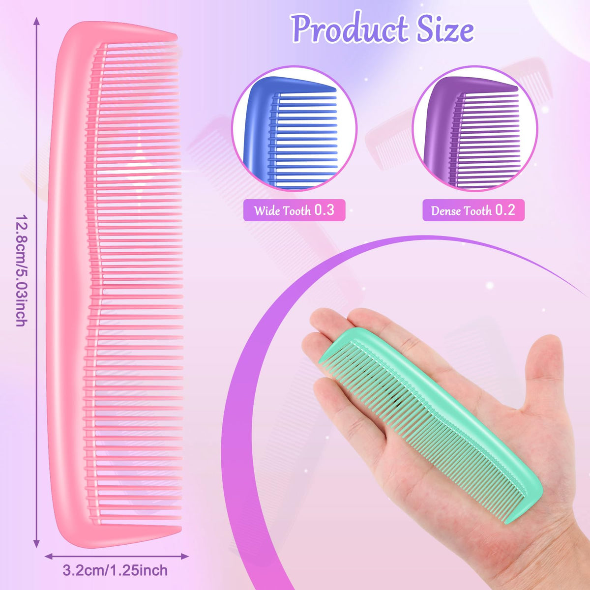 HOFASON compact travel-size combs fit pockets and bags.