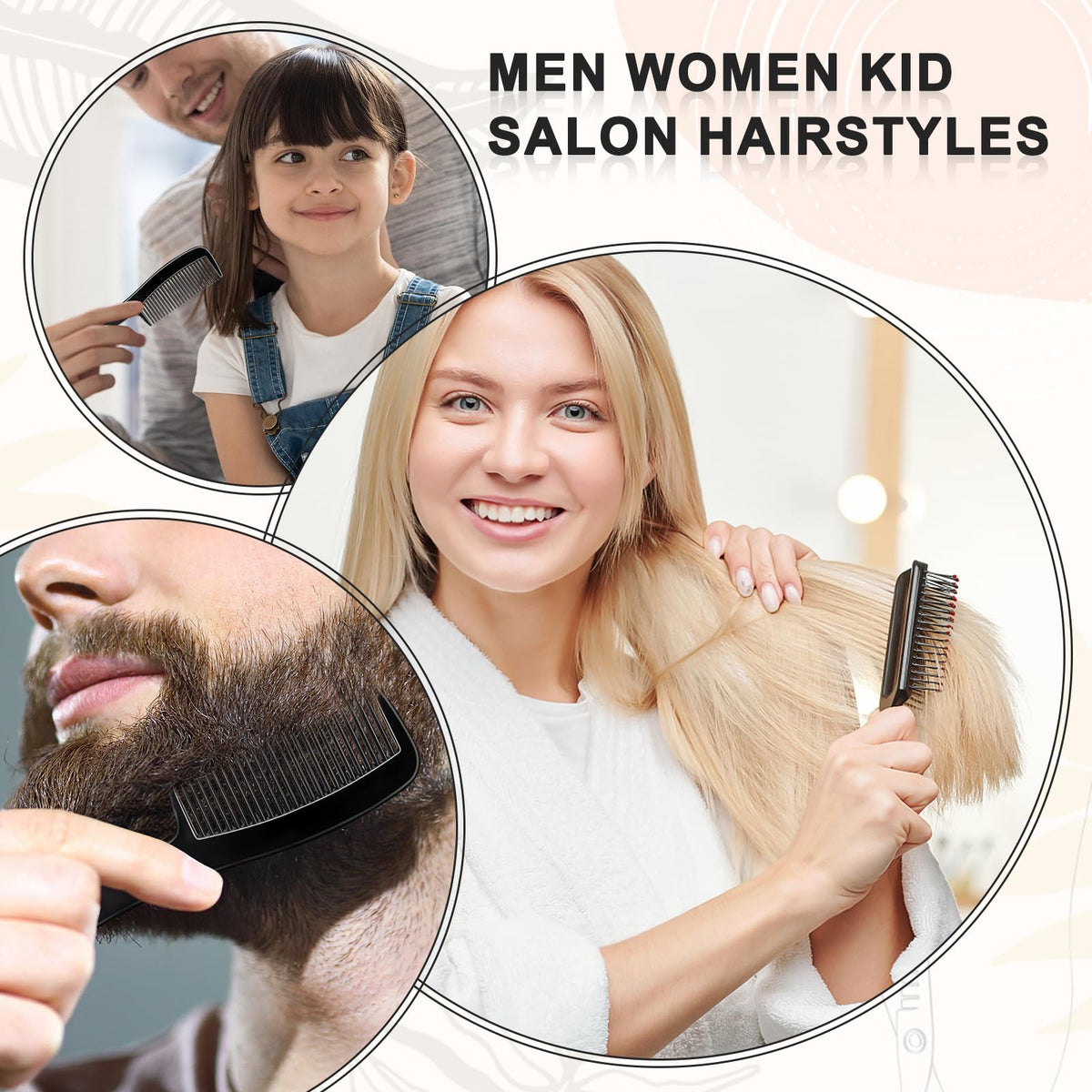 HOFASON hair comb closeup highlights sturdy design for wet or dry hair care.