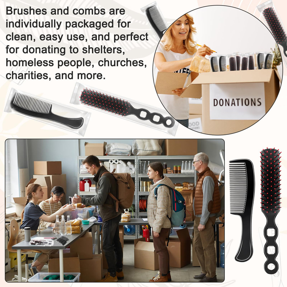 HOFASON hotel donation kit with individually wrapped brushes supporting hygiene.