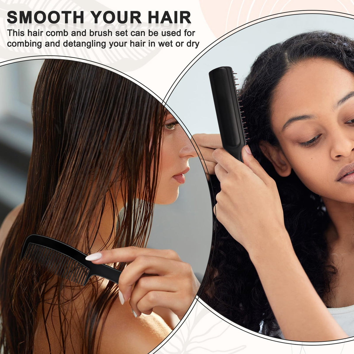 HOFASON travel-size brush shown on hand, portable for on-the-go grooming.