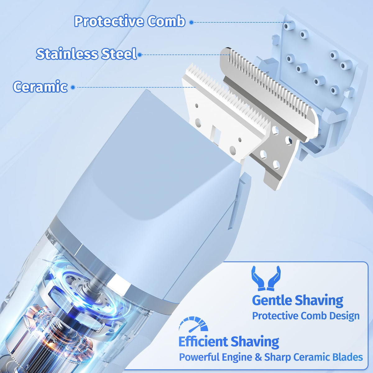 HOHOLE bikini trimmer IPX7 waterproof for wet or dry use.