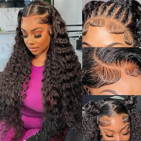 Hoiloxa 5x5 HD lace closure wig front view showing natural part and seamless blend