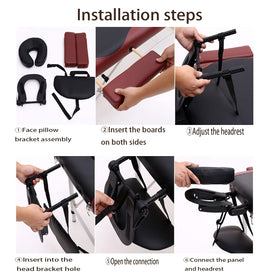 HOINCO cam-lever adjustable headrest for quick, precise client positioning.