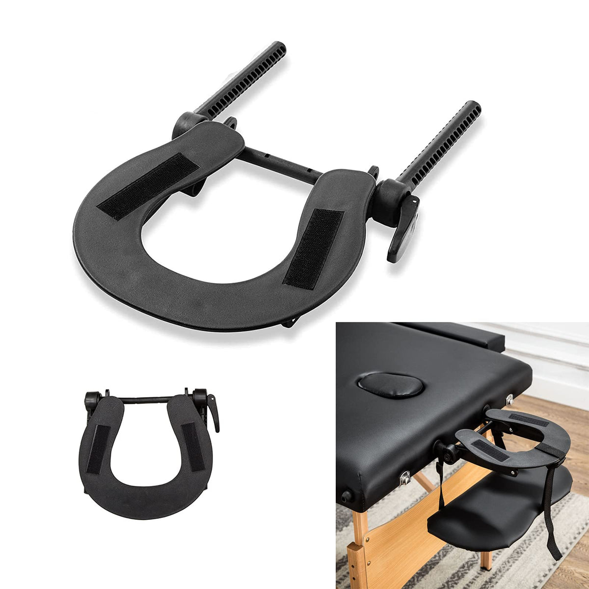 HOINCO face cradle with pillow holder for stable support on most massage tables.