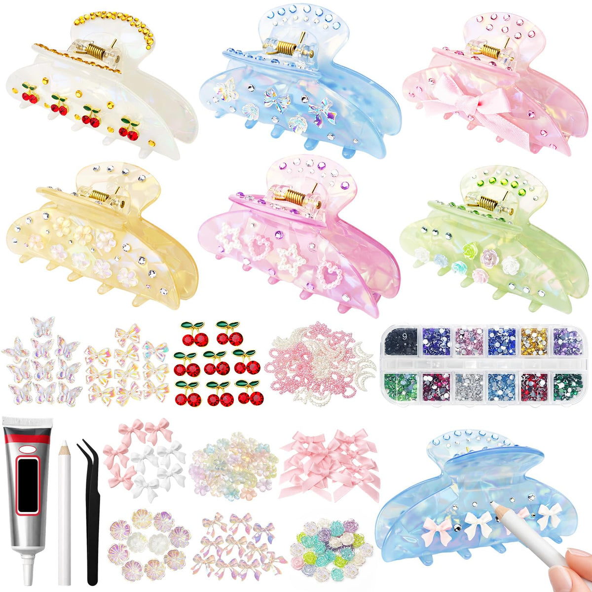 Hokoad DIY hair clip kit for crafting unique, personalized accessories