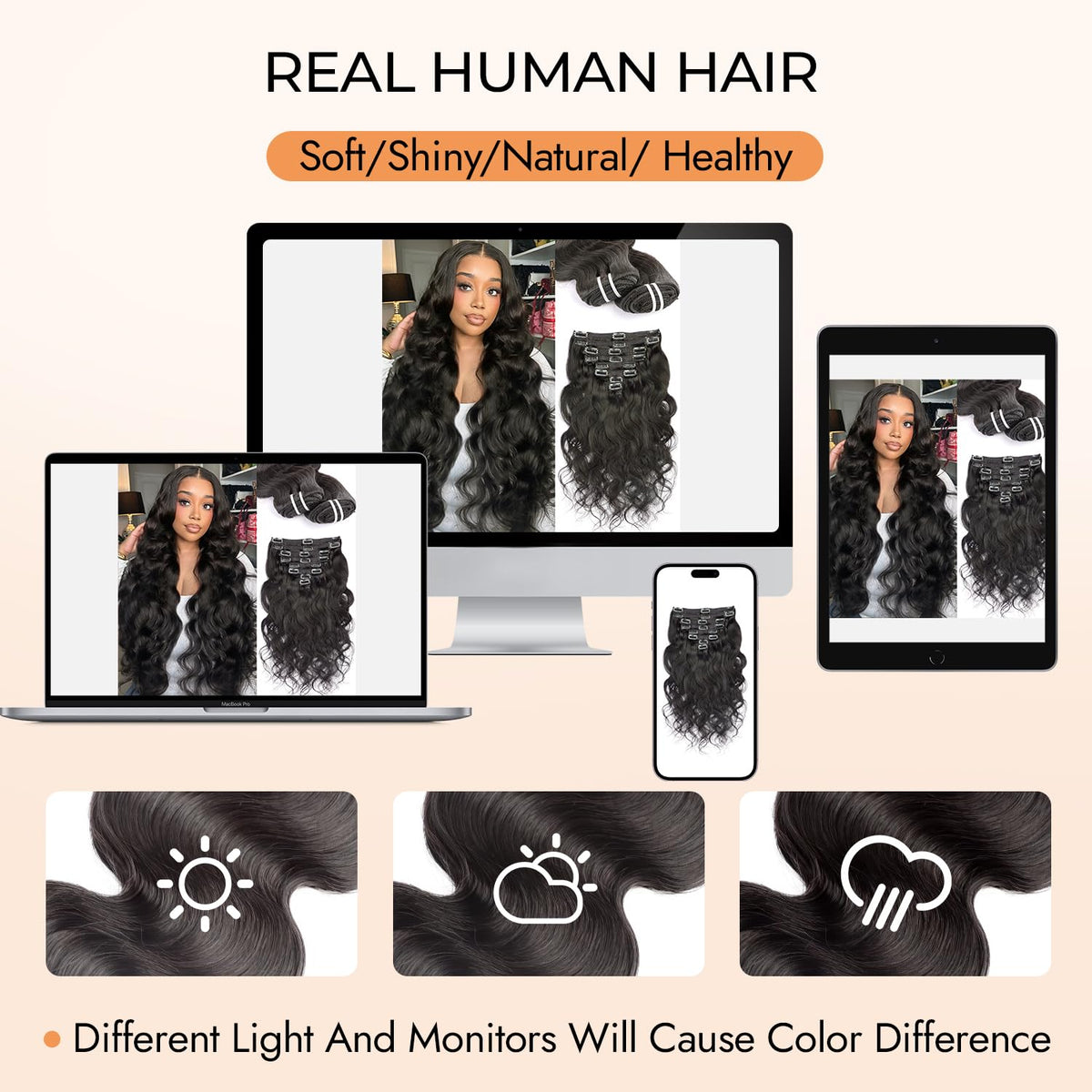 Full Holiden 18-inch natural black hair extensions set