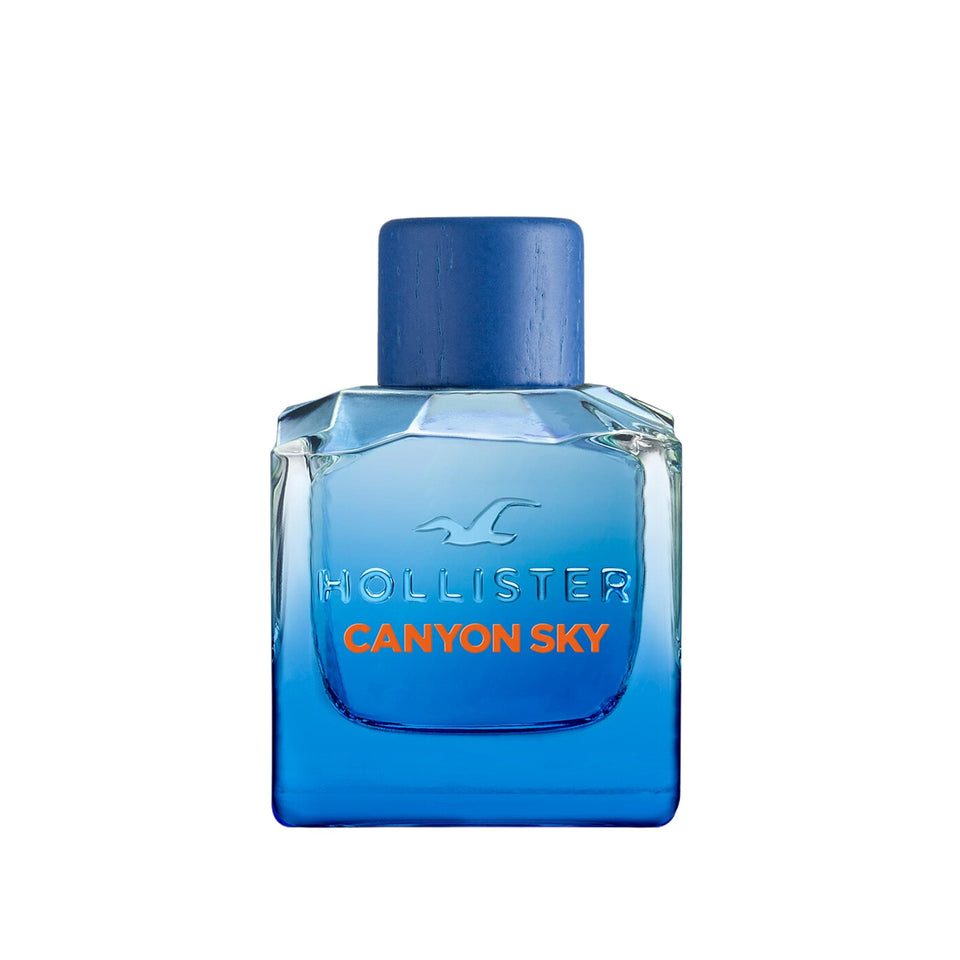 Hollister Canyon Sky bottle pour showing a fresh citrus opening for daytime wear.