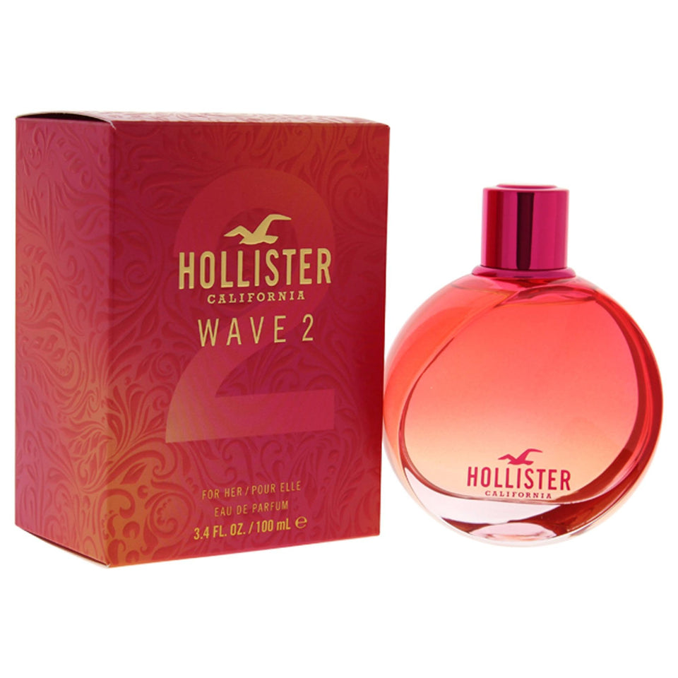 Hollister Wave 2 bottle with sleek design, ideal for daily wear and lasting freshness.