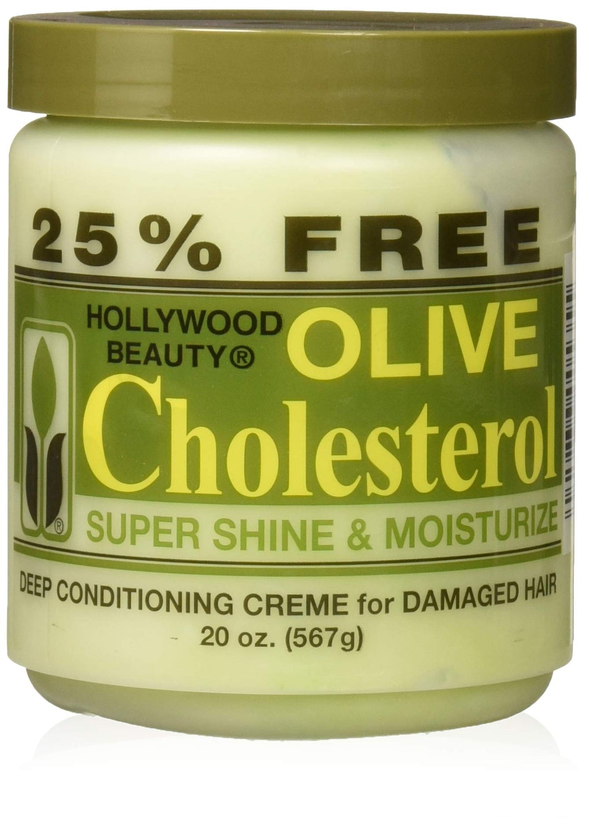 Hollywood Beauty Olive Cholesterol 20oz pack bottle for salon conditioning