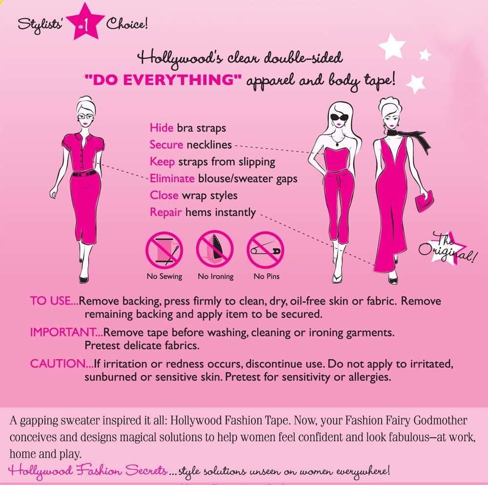 Hollywood Fashion Secrets fashion tape tin spread pack for versatile on-the-go garment security.