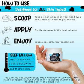 HolyCow whipped balm used as daily face moisturizer for dry skin.