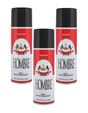 HOMBRE Red Deodorant Body Spray Classic bottle front view for long-lasting odor protection