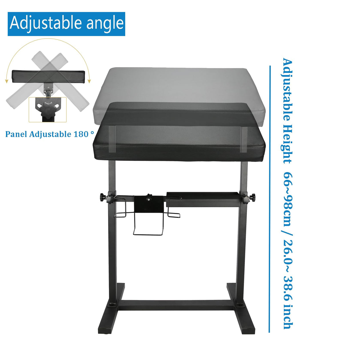 Hombtce adjustable height feature enables customized comfort for artists.