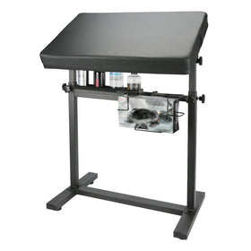 Hombtce Heavy Duty Arm Rest XL front view shows sturdy base for long tattoo sessions.