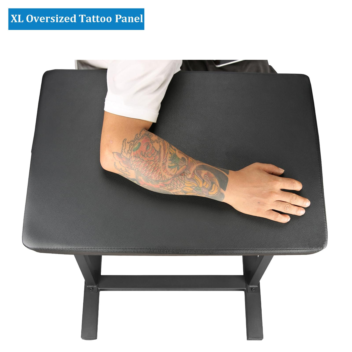 Hombtce Arm Rest pad close-up highlights cushioned PU leather and high-density sponge comfort.