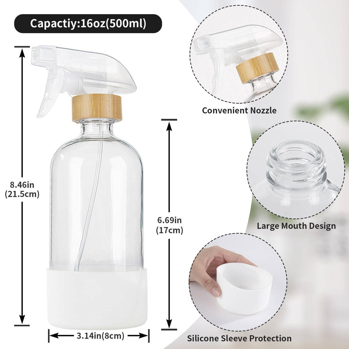 HOMBYS 3-pack set keeps multiple bottles ready for different tasks.