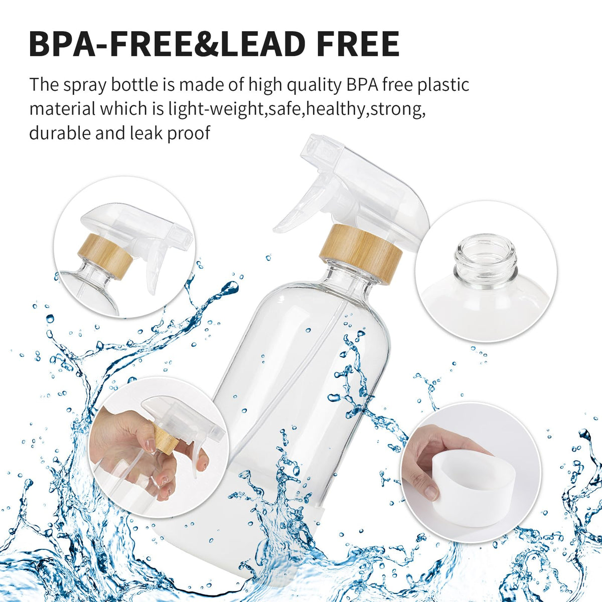 HOMBYS silicone sleeve on the glass bottle provides protection and grip during use.