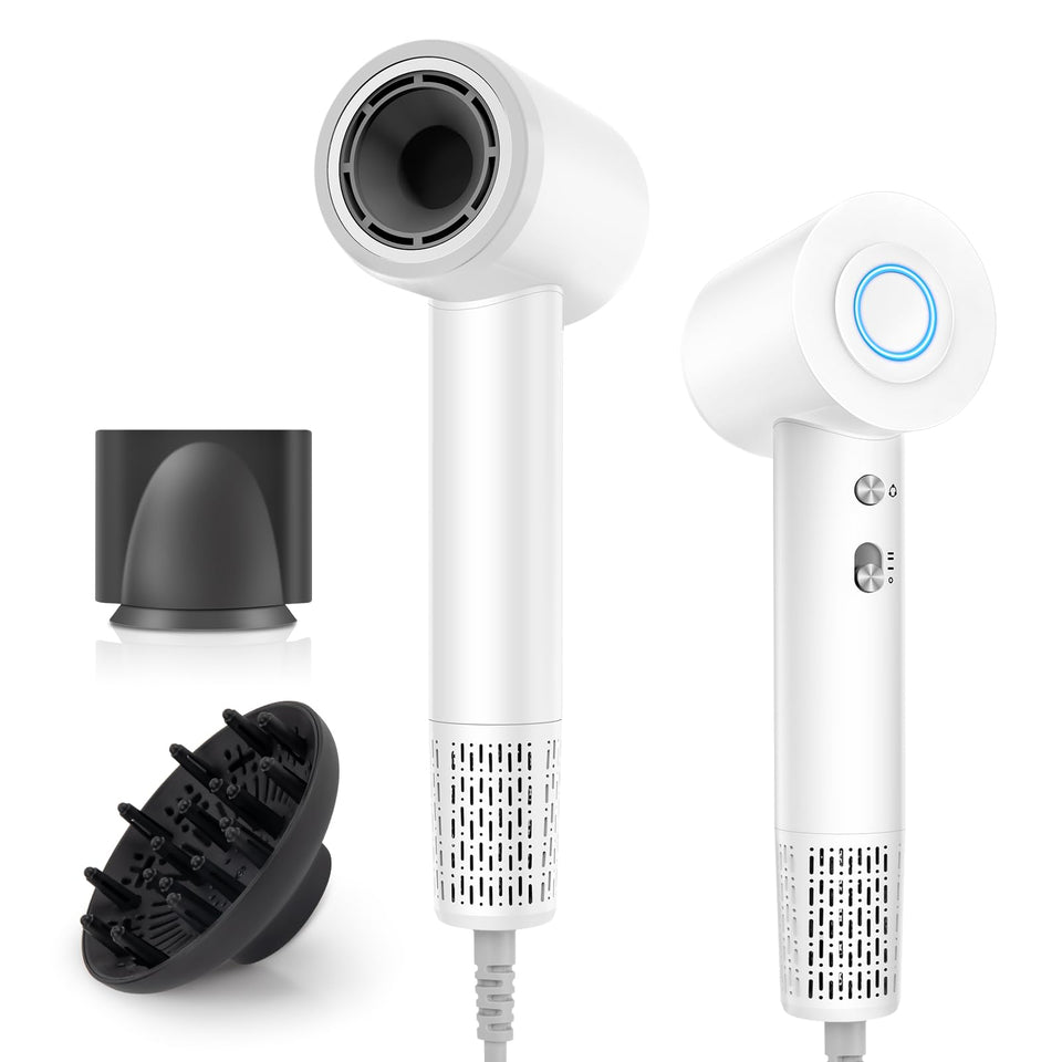 Homdigrk hair dryer with 112,000 RPM motor delivers fast drying and smooth results.